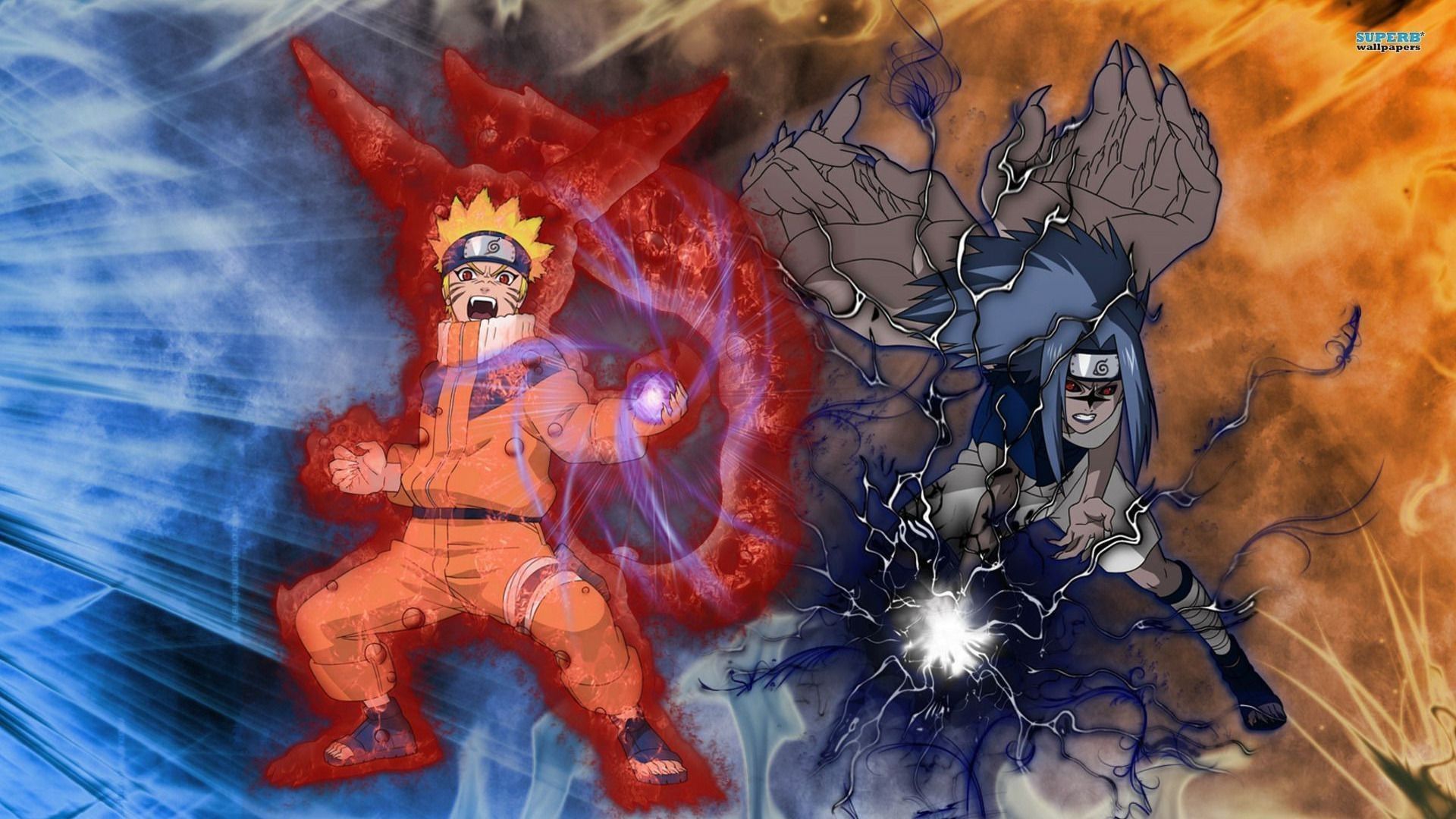 Naruto contro Sasuke, sfondo 1920x1080 Full HD 1080p, Desktop