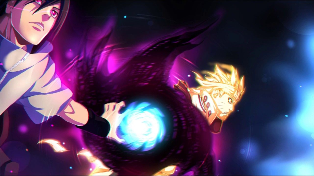 Naruto e Sasuke, Rasengan, sfondo 1280x720 HD, PC Desktop