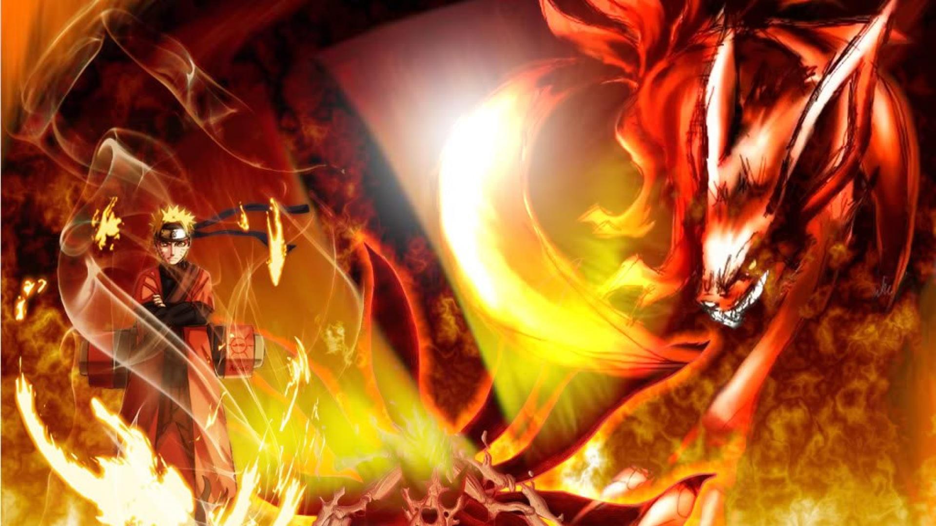 Naruto e Kurama Nine-Tails, sfondo 1920x1080 1080p, PC