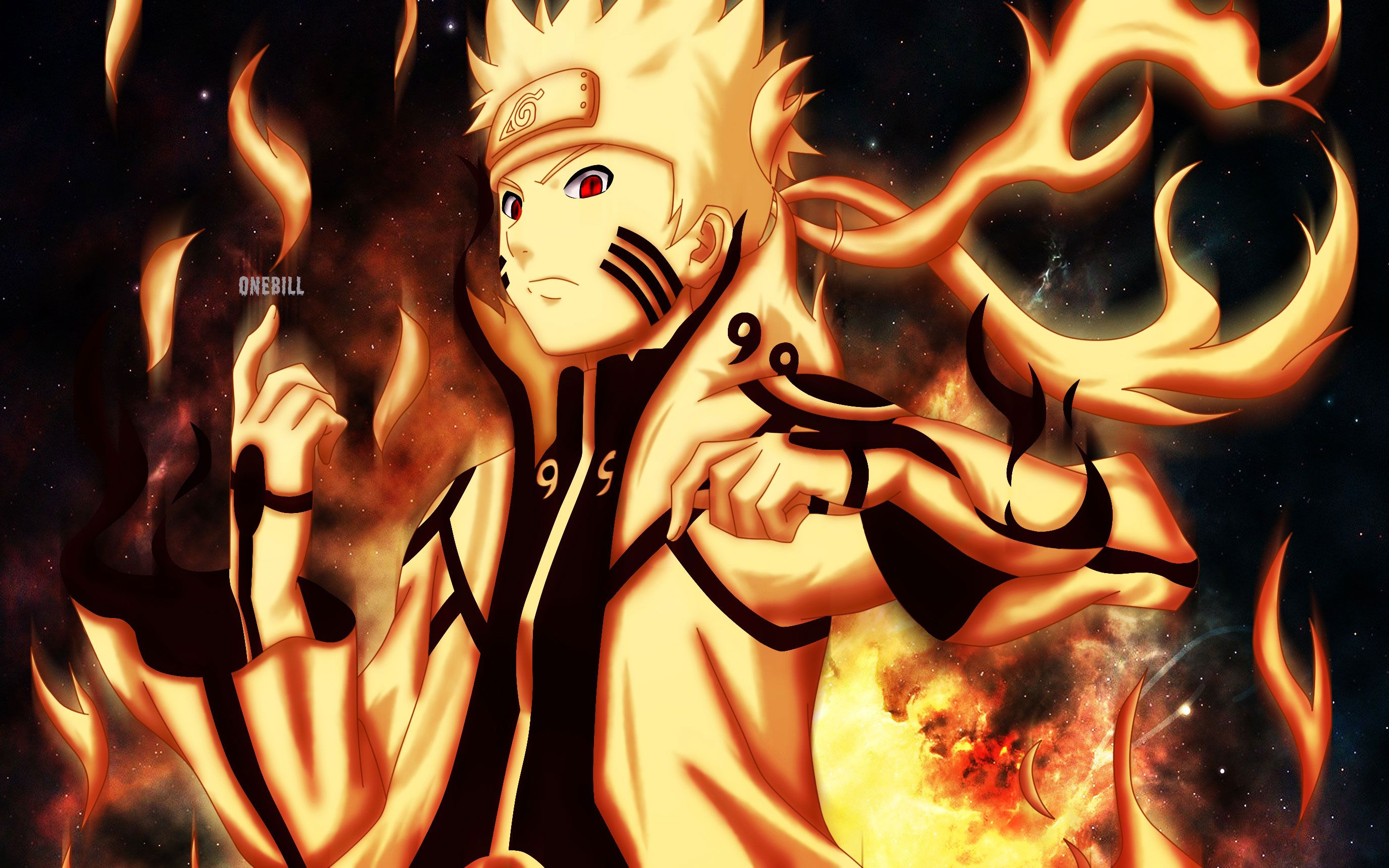 Naruto modalità Kyuubi fiamme, Volpe a Nove Code, 2750x1719 2K+, PC