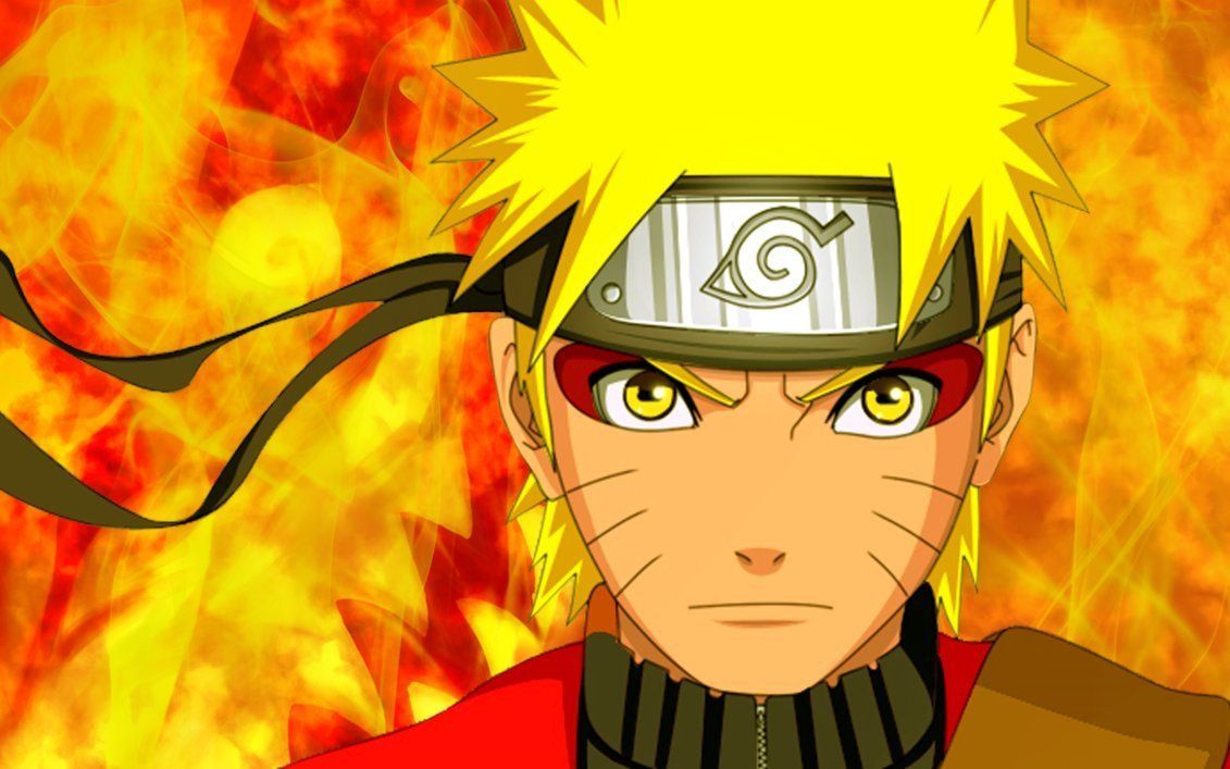 Naruto Uzumaki fiamme arancioni, sfondi 1131x707 HD, PC