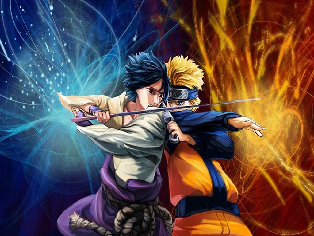 Naruto e Sasuke scontro, sfondo 1024x768 HD, PC