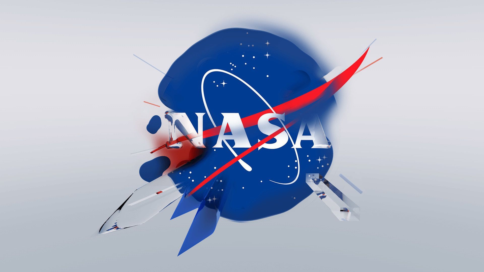 Logo NASA neon stile, 750x1334 Verticale, Mobile