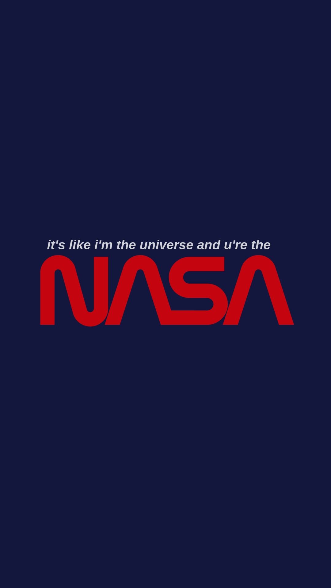 Logo NASA rosso su blu, 1080x1920 Full HD Verticale, Smartphone