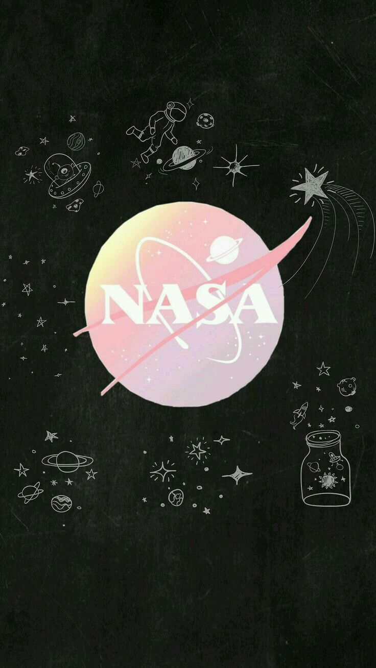 Logo NASA pastello rosa, 720x1280 Verticale, OnePlus
