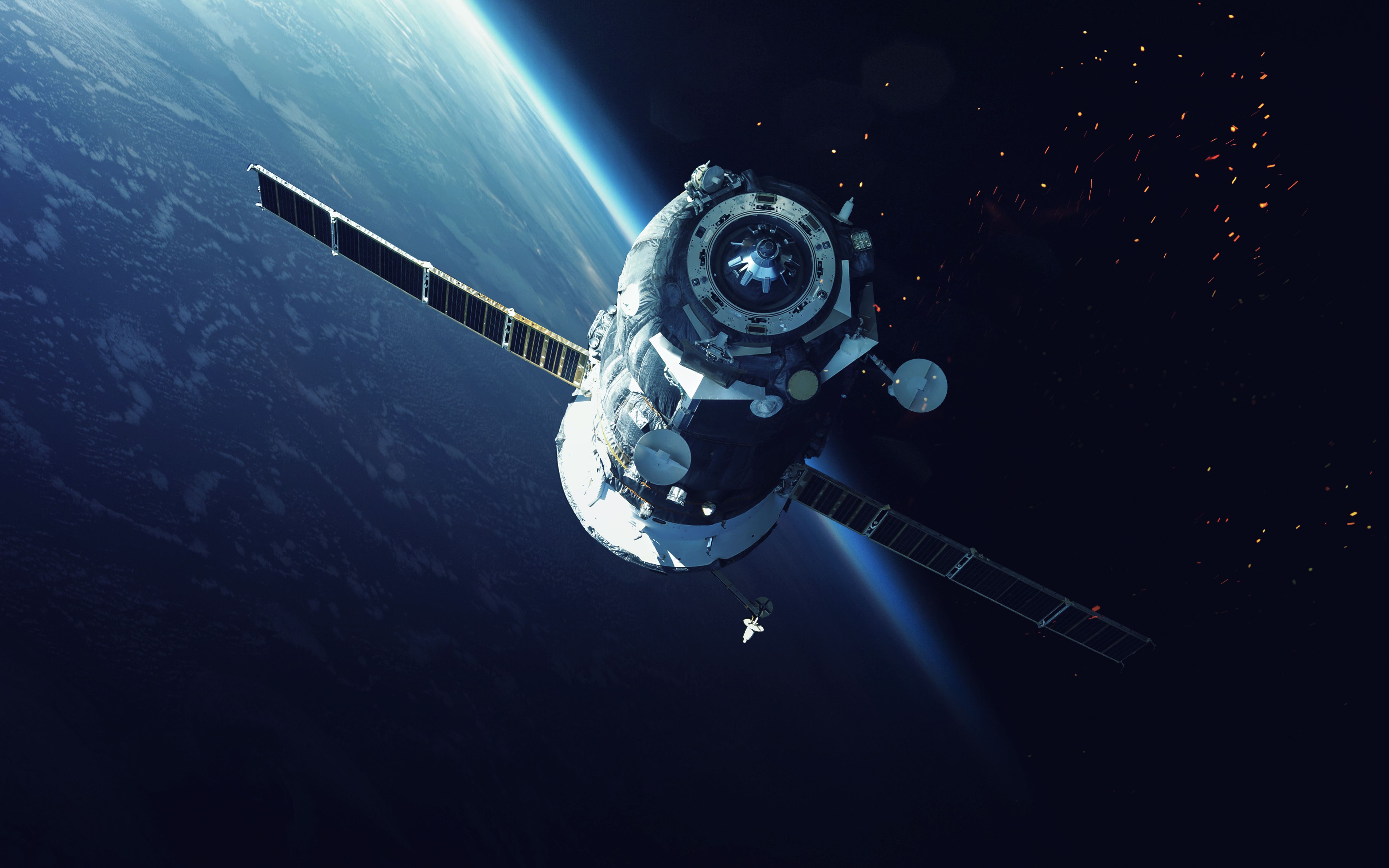 Satellite spaziale sopra la Terra, 5200x3250 4K Ultra HD, Monitor 4K