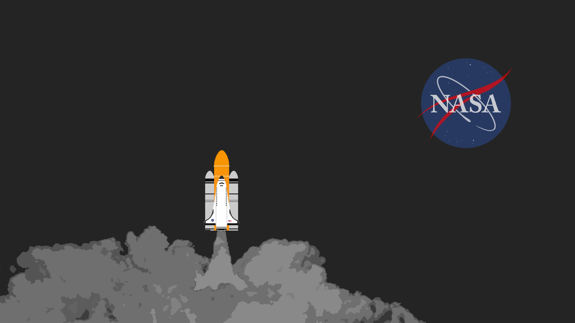 Razzo NASA in decollo minimalista, 1920x1080 1080p, PC
