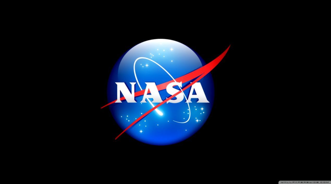 Logo NASA sfondo nero, 1270x706 HD, Desktop