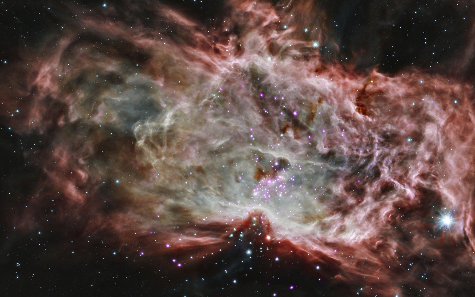 Nebulosa spaziale rossa e blu, 1920x1200 Full HD+ WUXGA, PC Desktop
