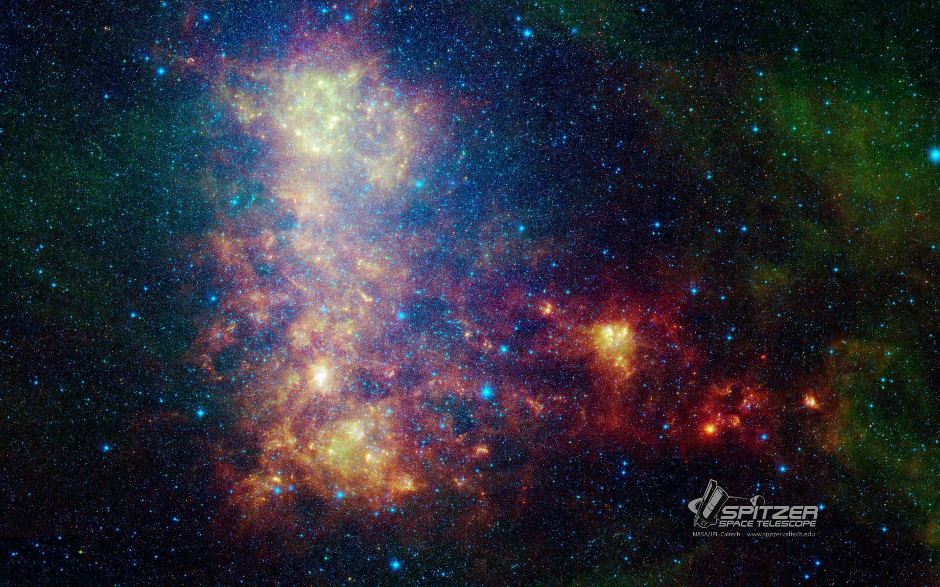 Nebulosa colorata telescopio Spitzer, 1920x1200 Full HD+, PC