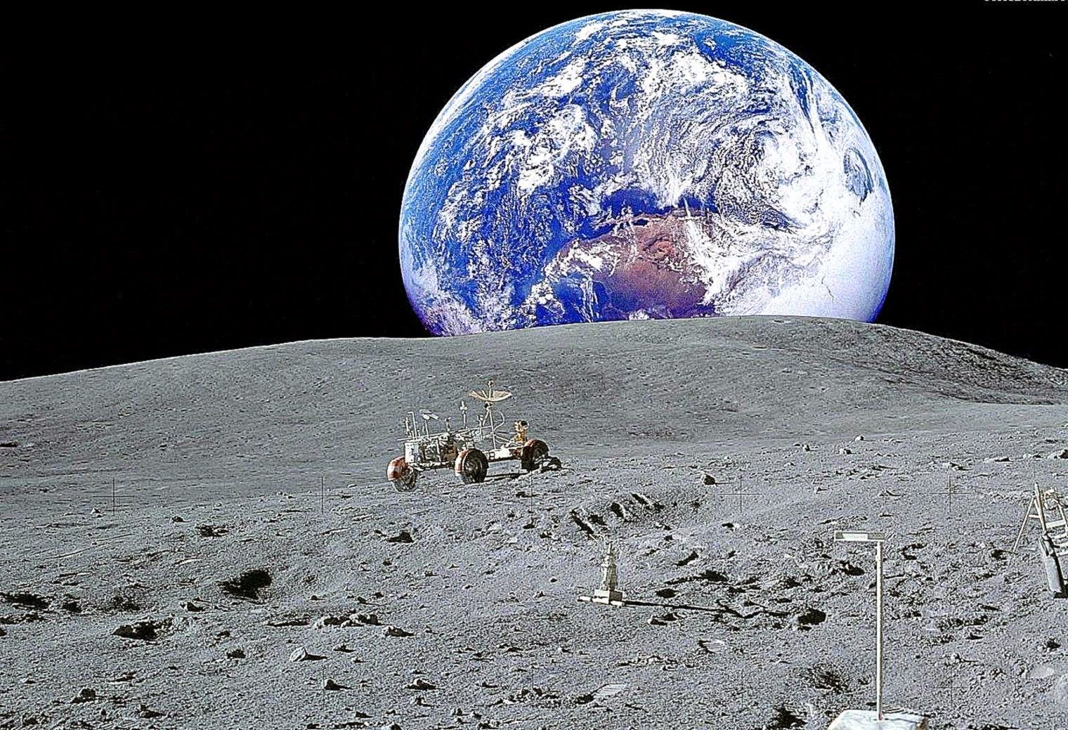 Terra vista dalla Luna, rover, 1520x1039 HD, Desktop