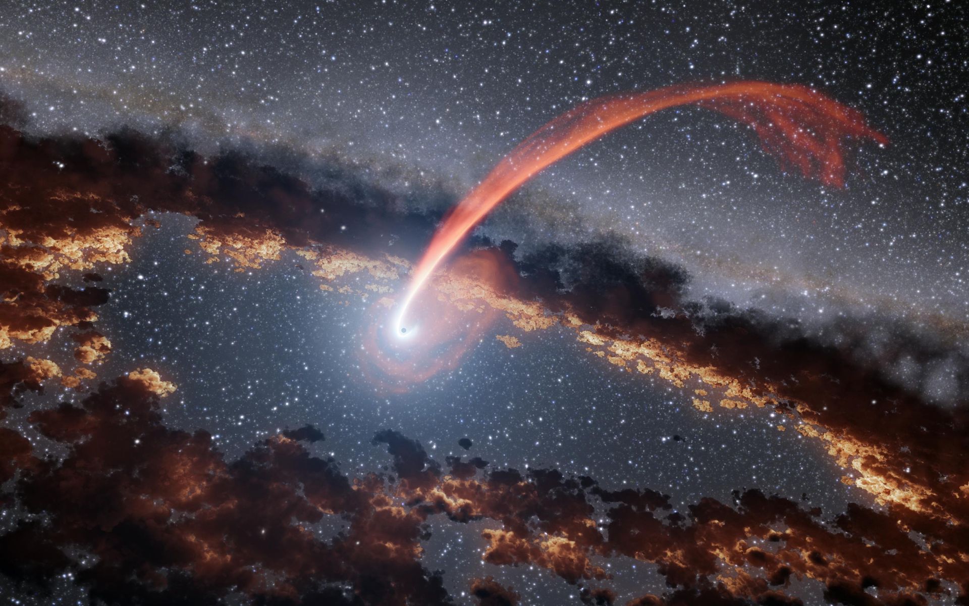 Buco nero che divora una stella, 1920x1200 Full HD+, Desktop
