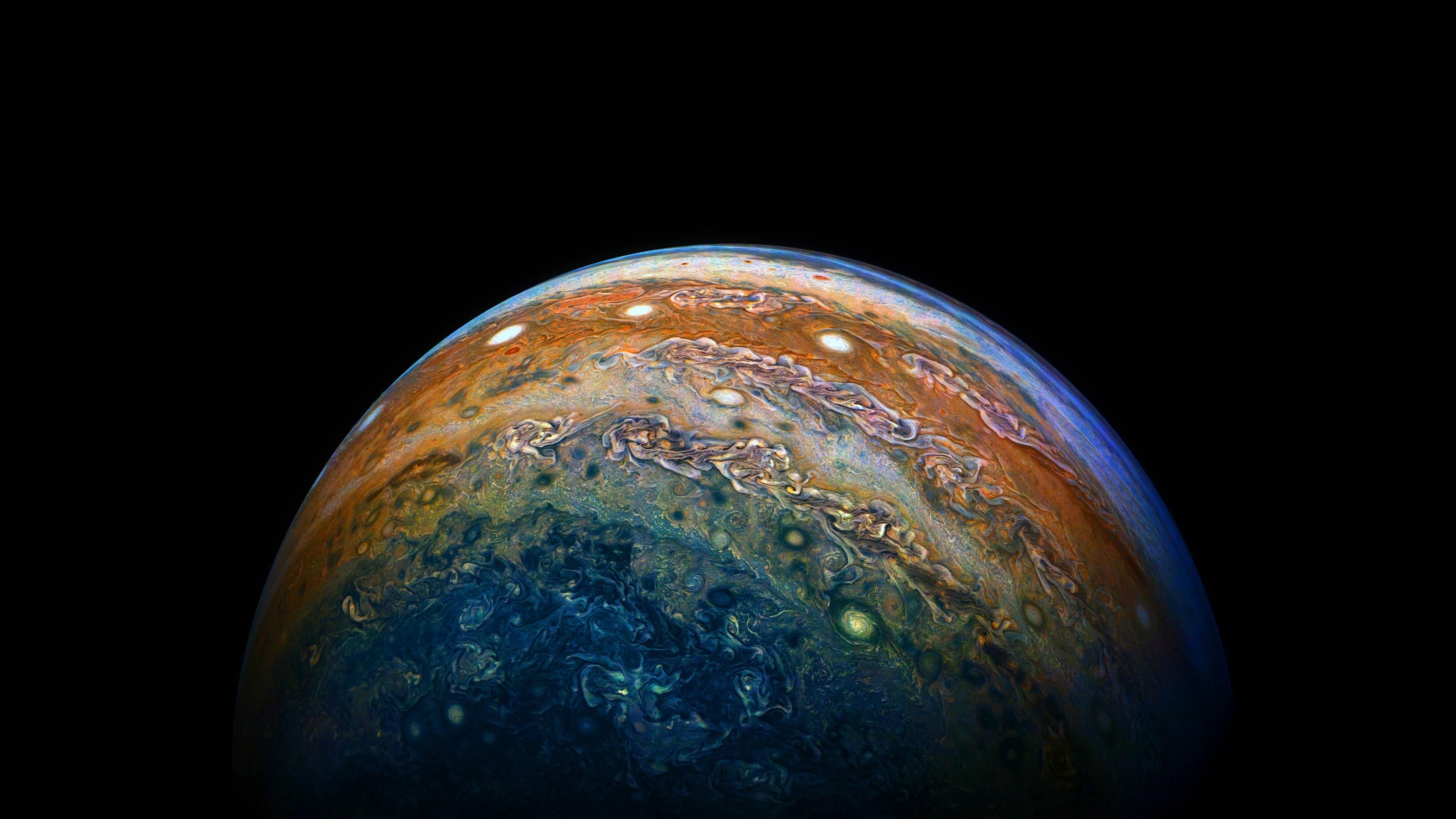 Pianeta gassoso su sfondo nero, 3840x2160 UHD, PC 4K