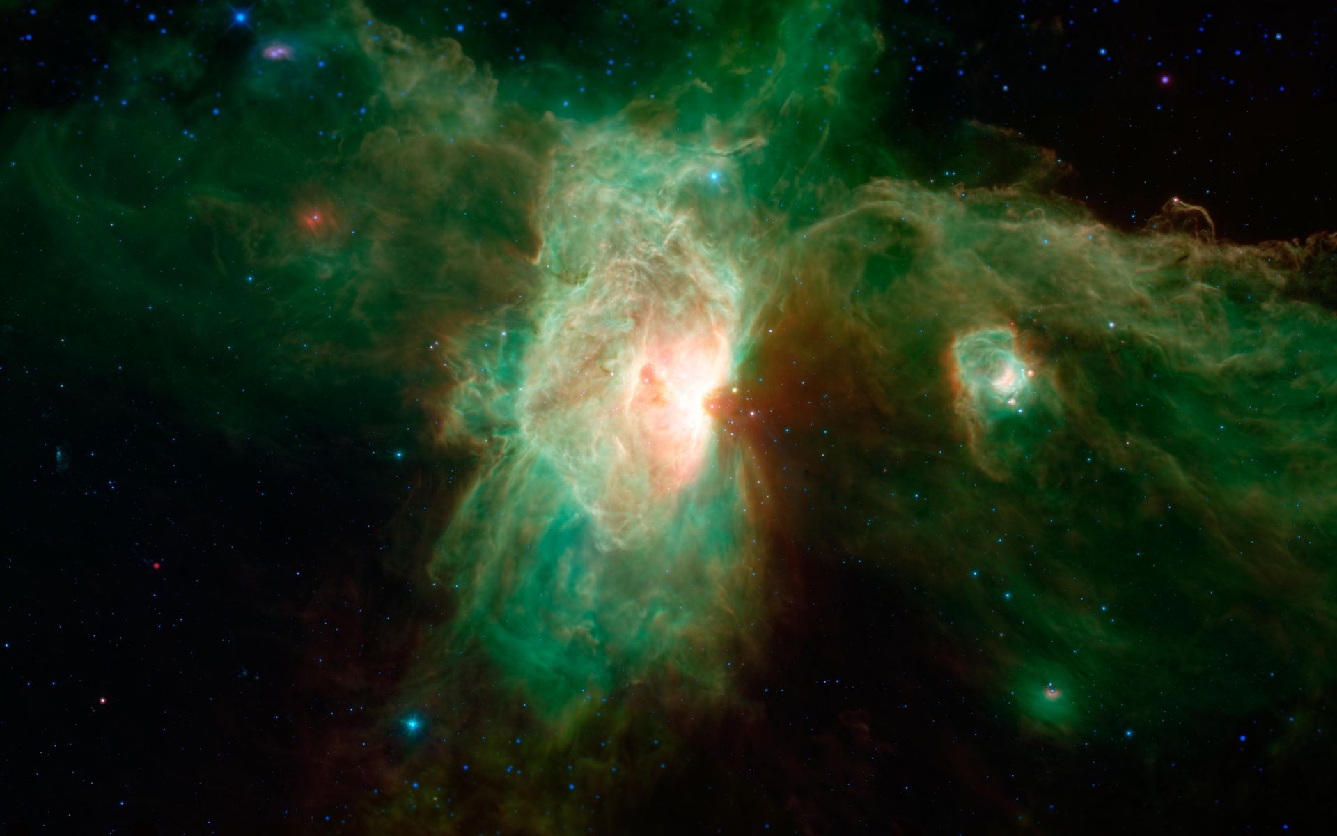 Nebulosa verde nello spazio, 1920x1200 WUXGA, Desktop