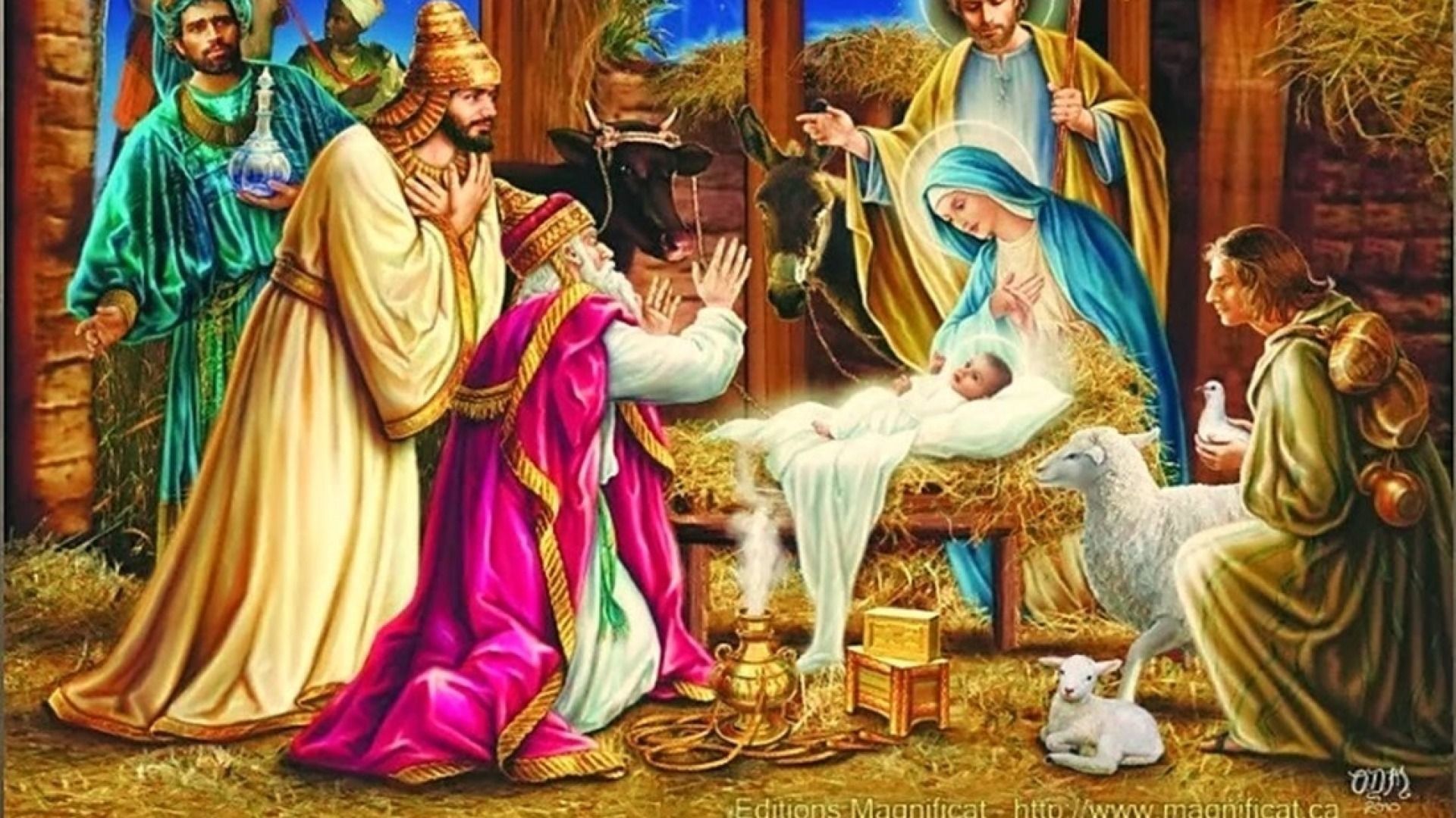 Natività di Cristo, dipinto religioso, 1024x768 HD, PC