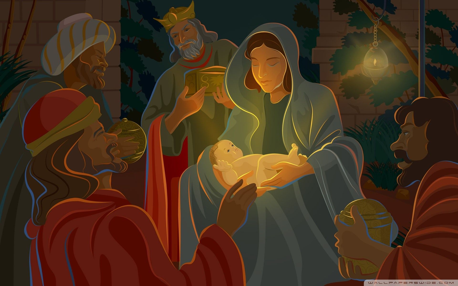 Natività, Maria con Gesù bambino, 1920x1200 Full HD+ WUXGA, Desktop