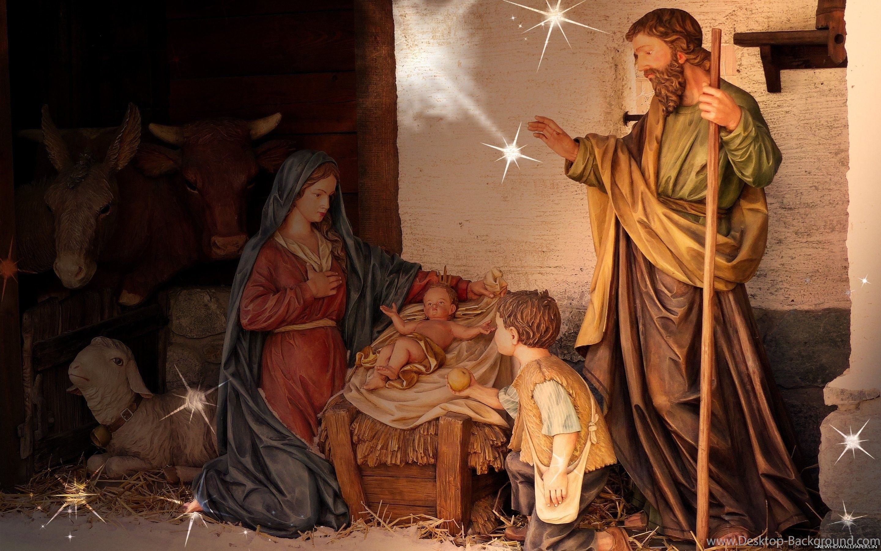 Presepe Natività con stelle, 2880x1800 2K+, Desktop