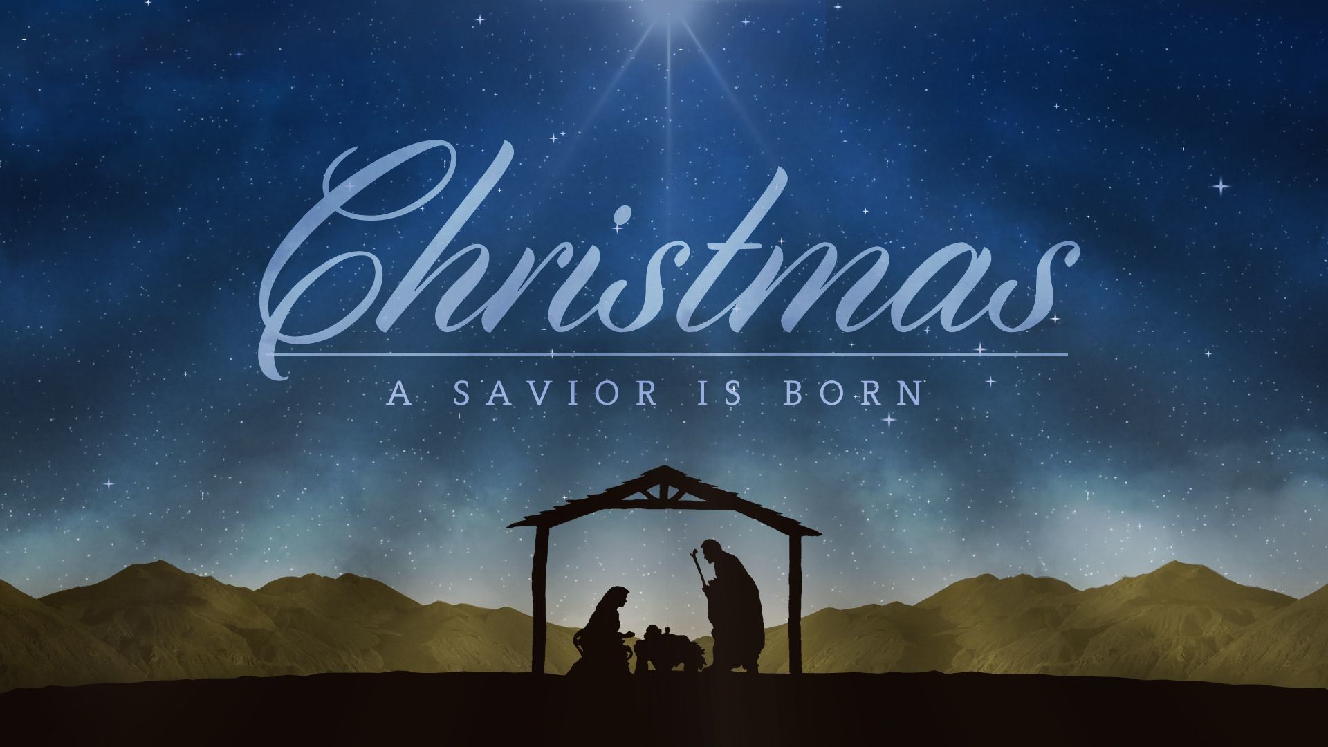 Presepe silhouette stella cometa, 1920x1080 Full HD 1080p, Laptop