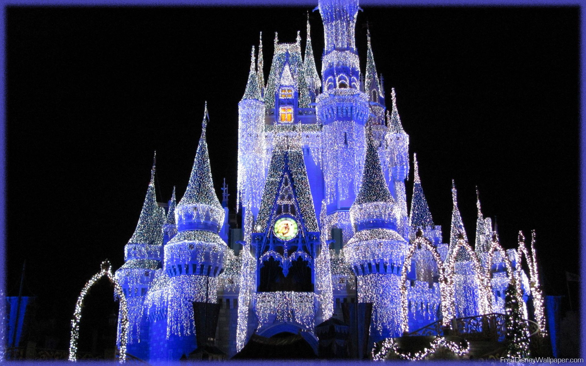 Castello Disney illuminato Natale, 1920x1200 Full HD+, PC