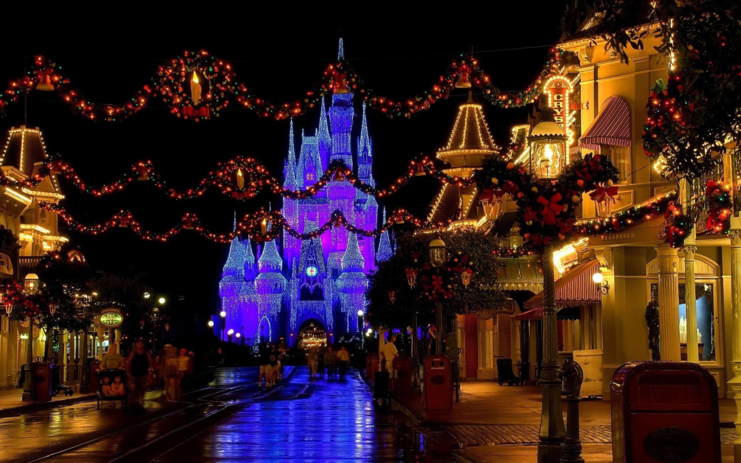 Castello Disney World a Natale, 2560x1600 WQXGA, PC