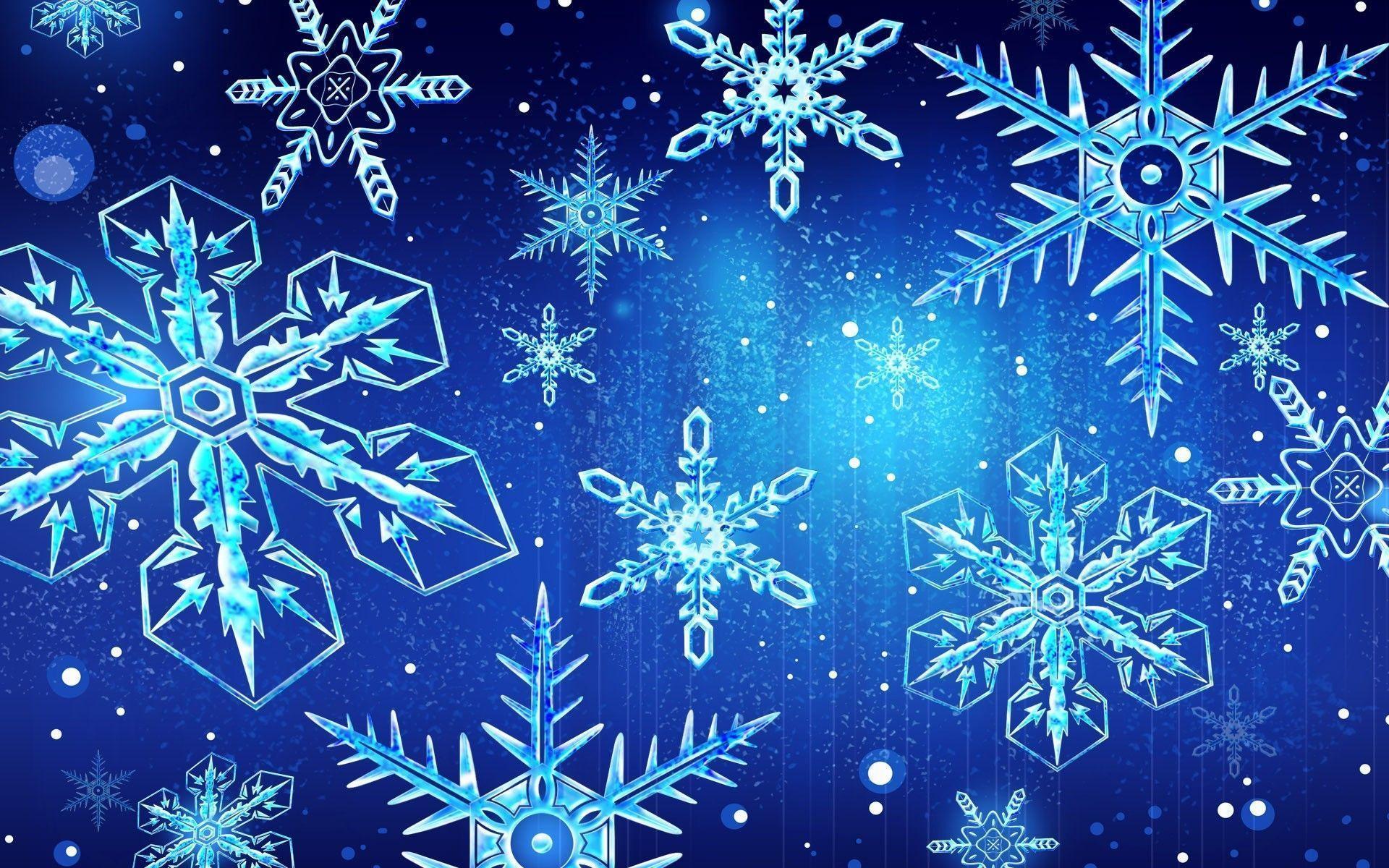 Fiocchi di neve blu natalizi, 1920x1200 WUXGA, Desktop