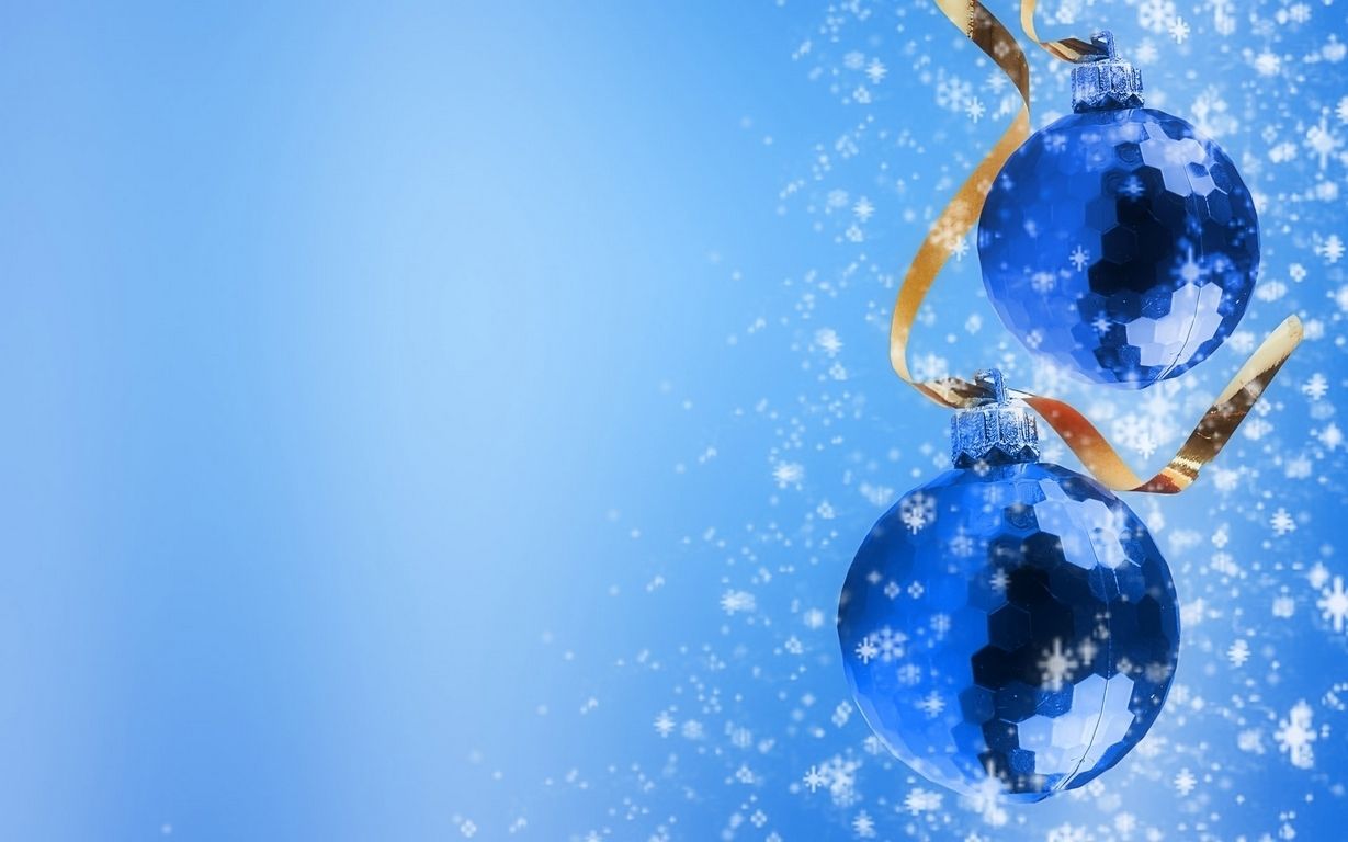 Palline di Natale blu, 1229x768 HD, Desktop