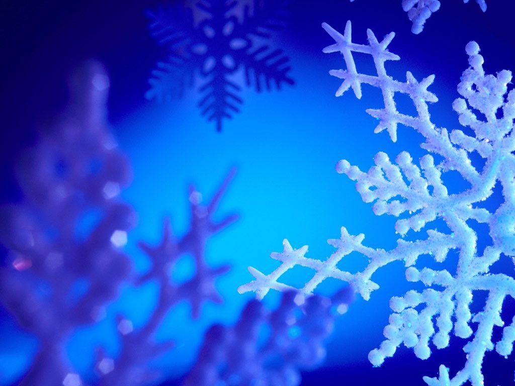 Fiocchi di neve blu natalizi, 1024x768 HD, Desktop