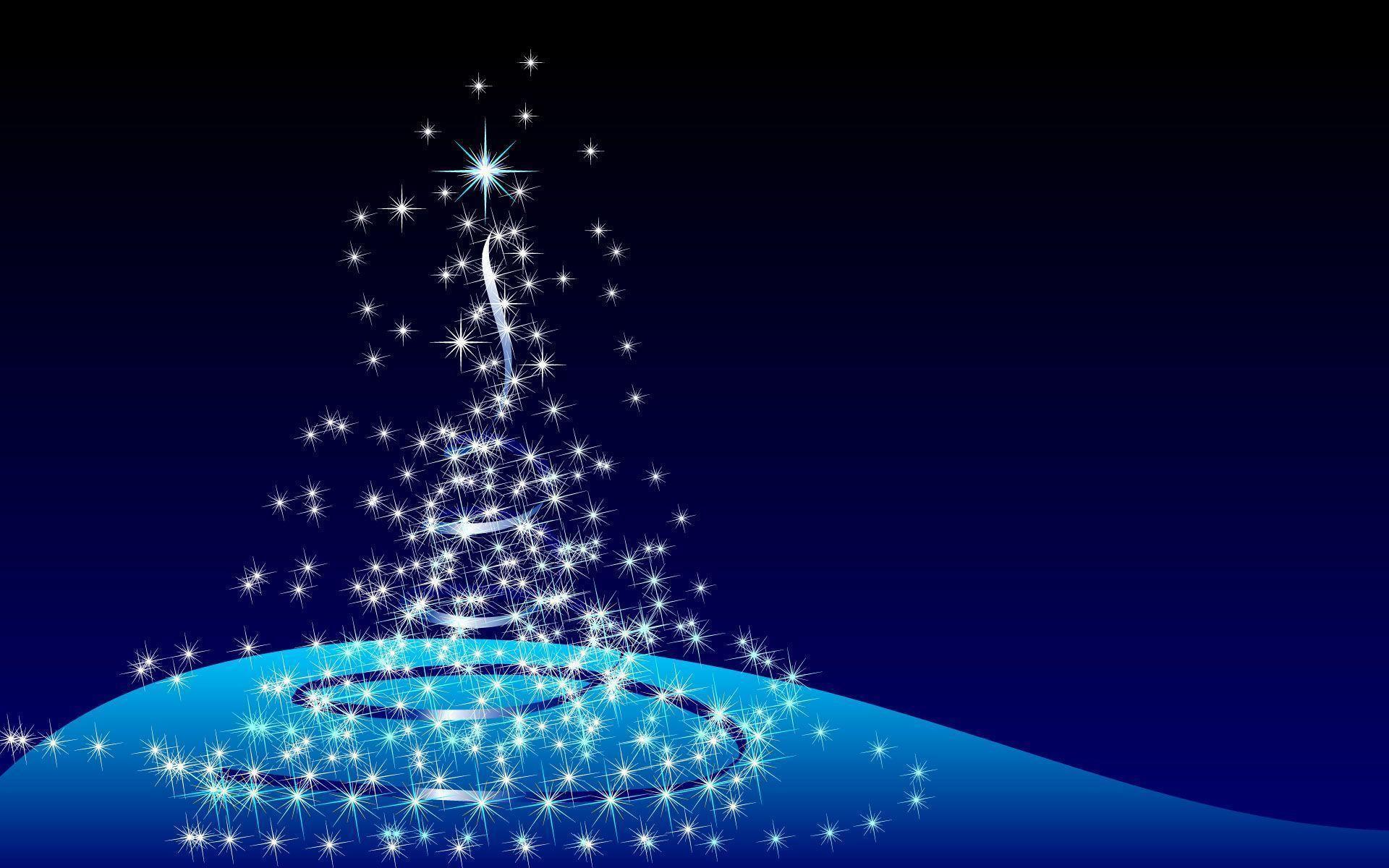 Albero di Natale luminoso blu, 1920x1200 Full HD+, Laptop
