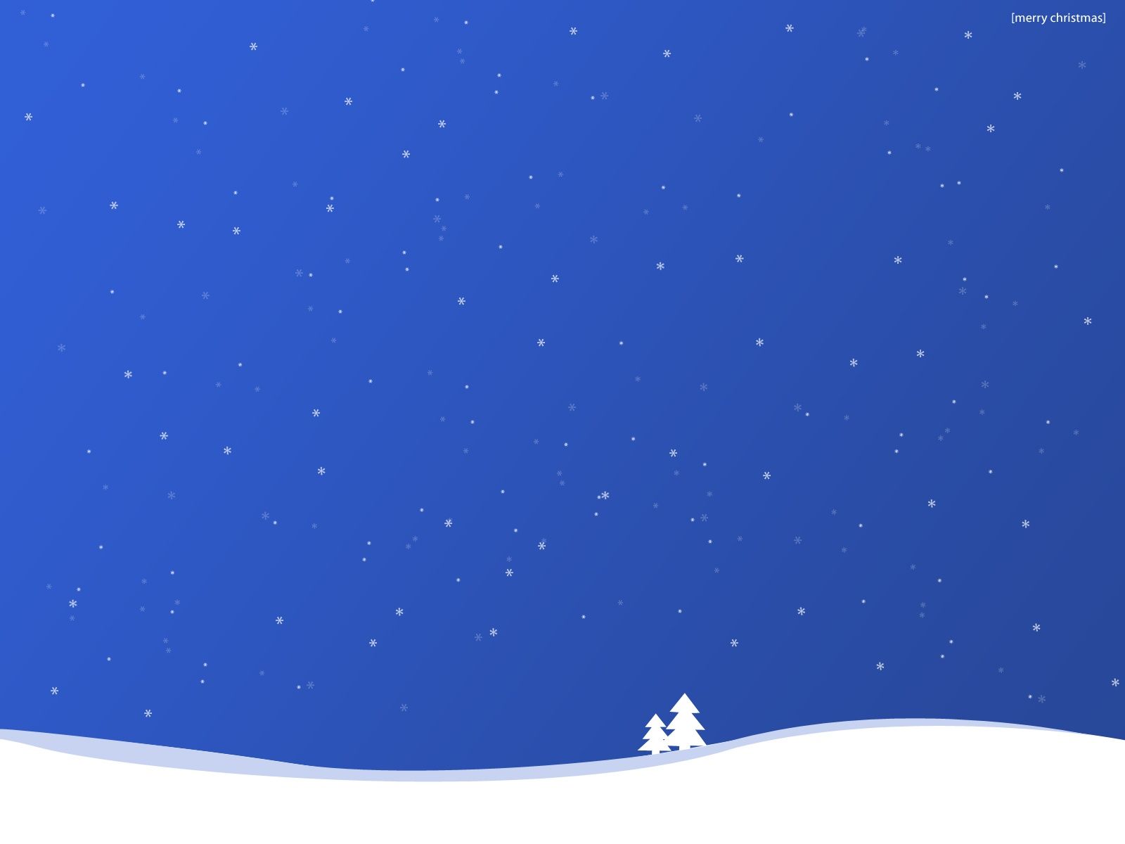 Alberi natalizi neve blu notte, 1600x1200 HD Ready, Desktop