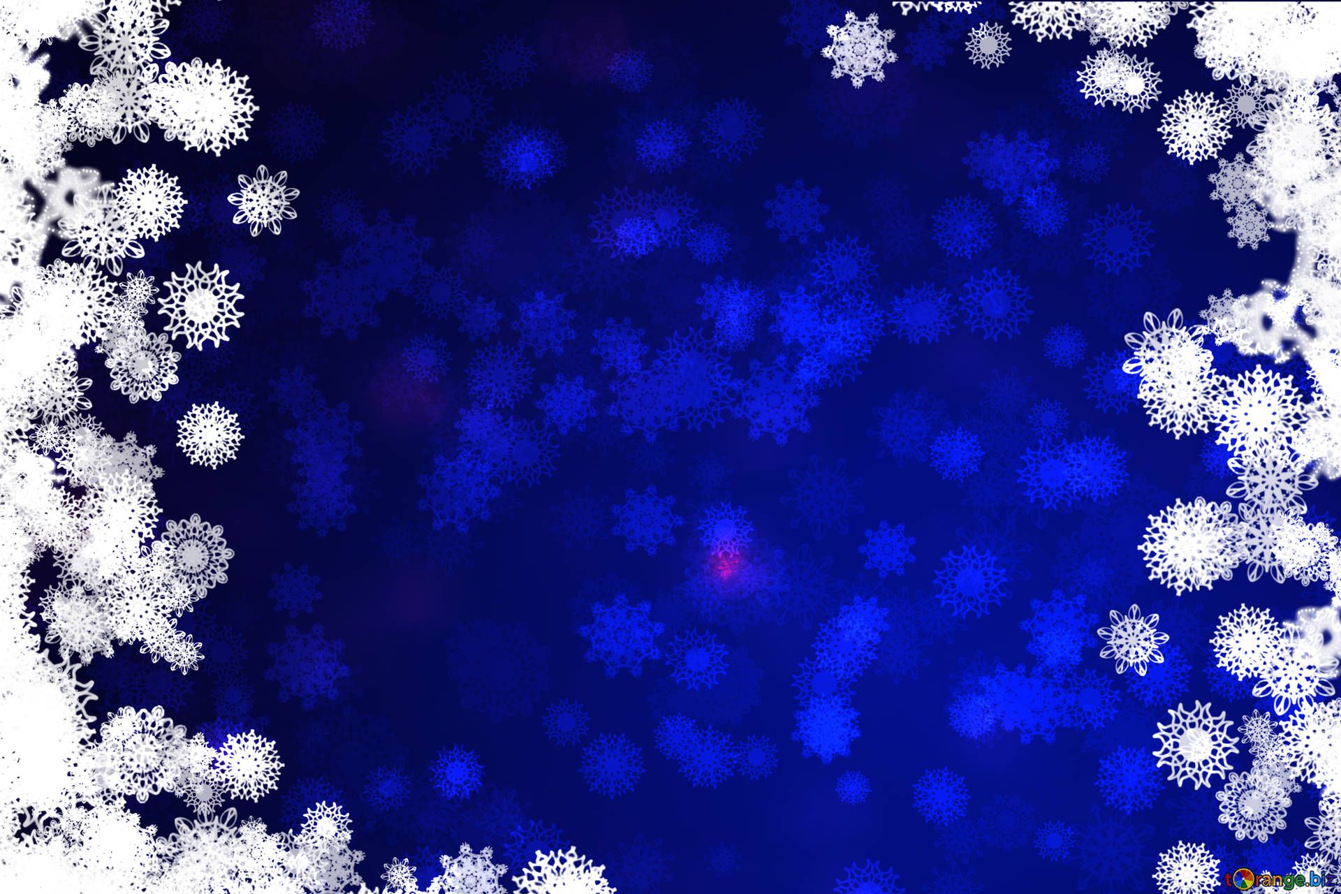 Fiocchi di neve bianchi cornice blu, 1920x1280 Full HD+, Desktop