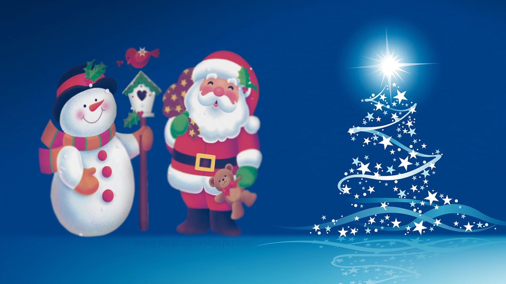 Babbo Natale e pupazzo di neve, 1920x1080 Full HD, Desktop