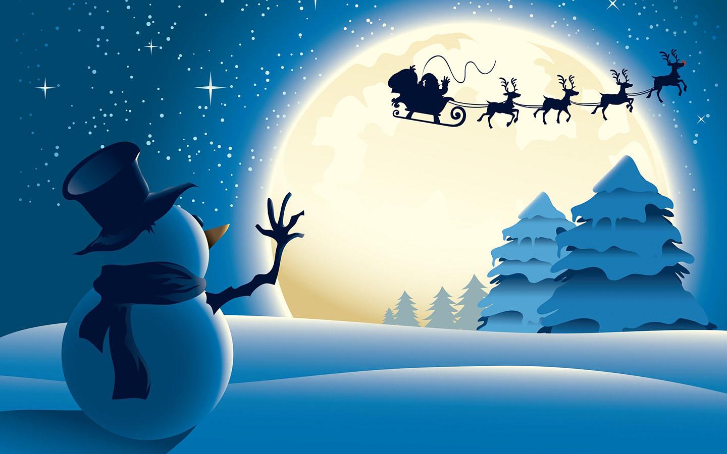 Pupazzo di neve luna Babbo Natale, 1440x900 HD, MacBook Air