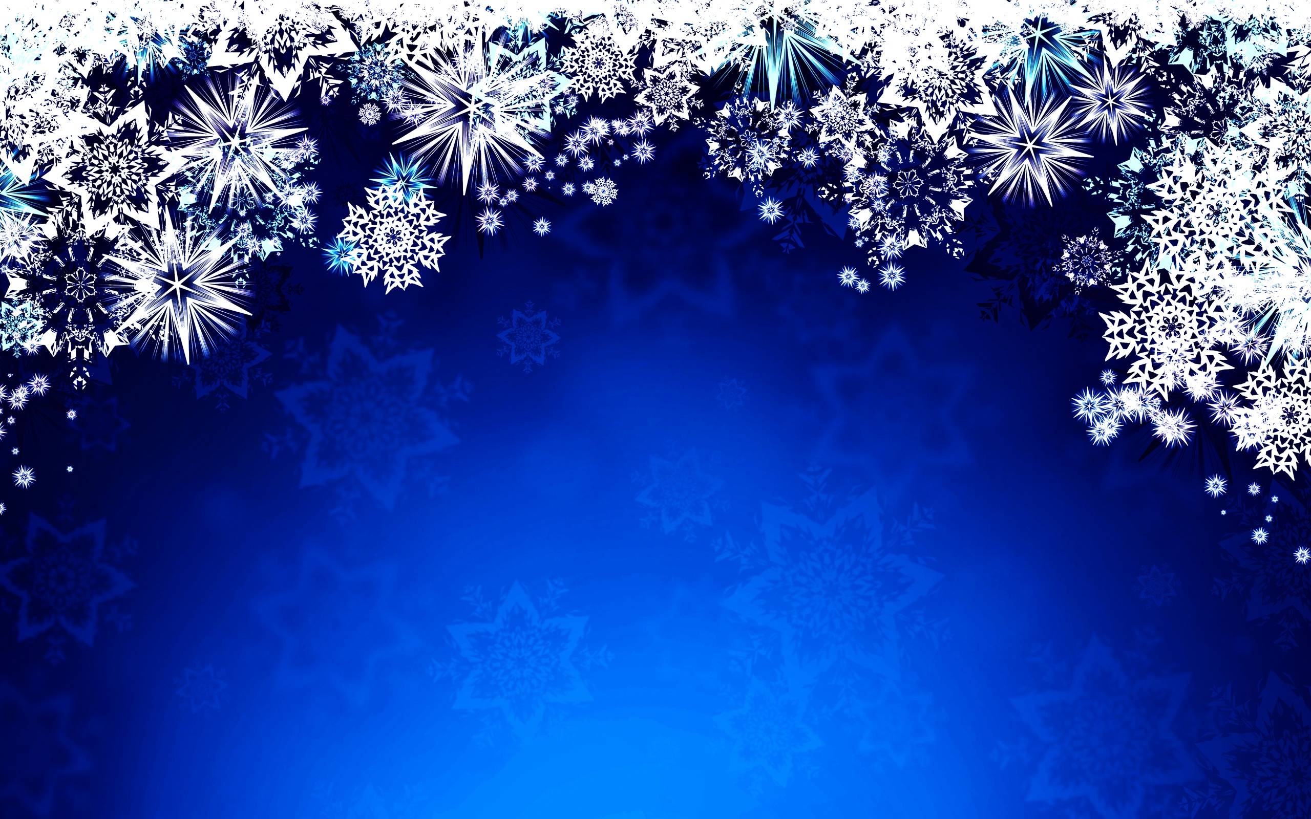 Fiocchi di neve blu natalizi, 2560x1600 2K+, Desktop