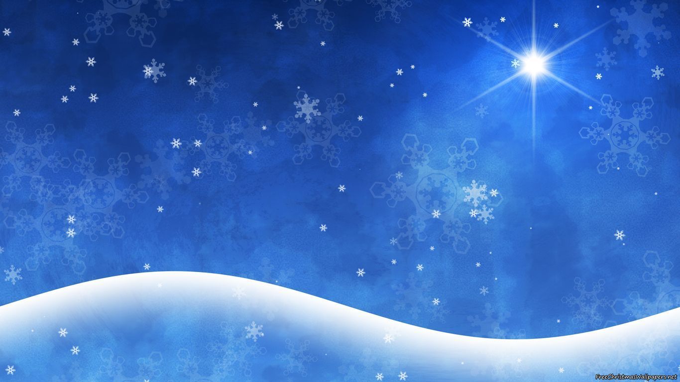 Stella di Natale blu neve, 1366x768 HD, Desktop