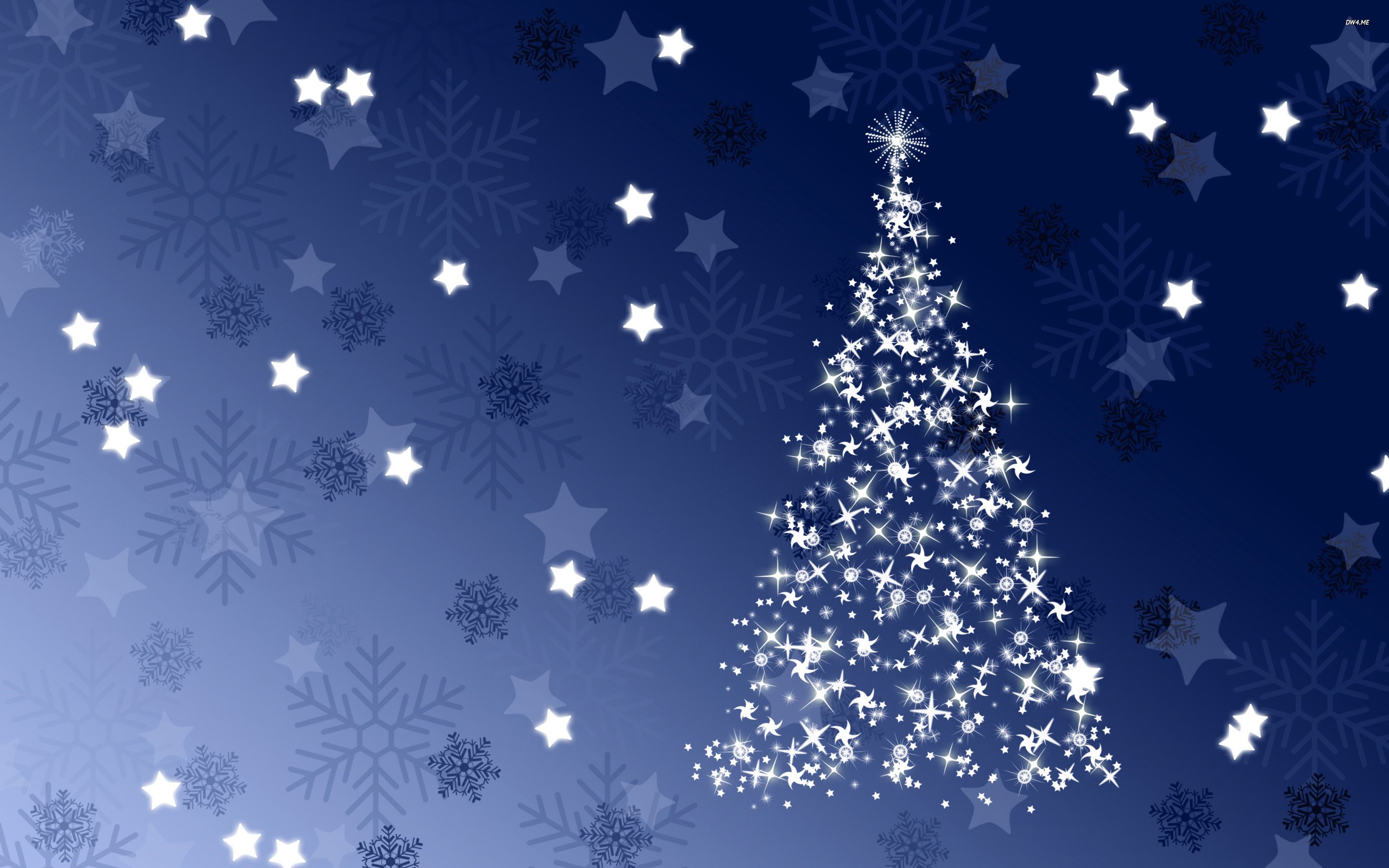 Albero di Natale scintillante blu, 2880x1800 2K+, Desktop