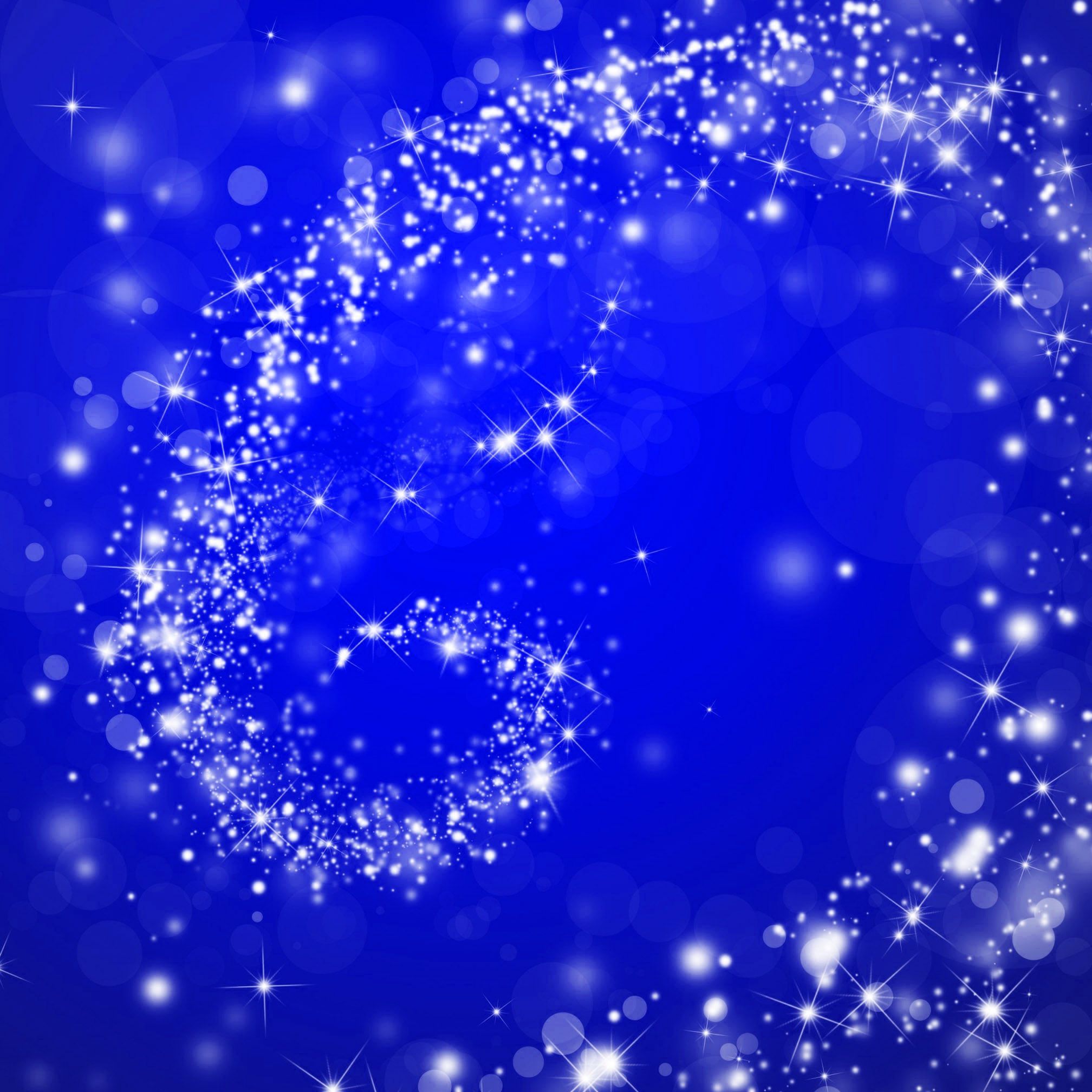Stelle blu natalizie a spirale, 2016x2016 Hi-Res, PC