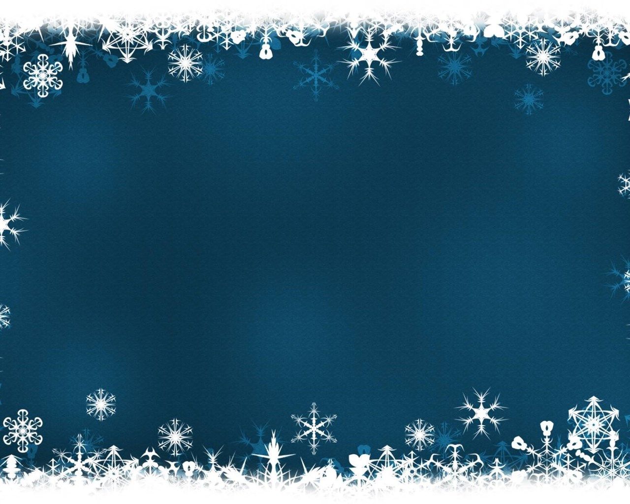Cornice fiocchi neve blu natalizio, 1280x1024 720p, Laptop