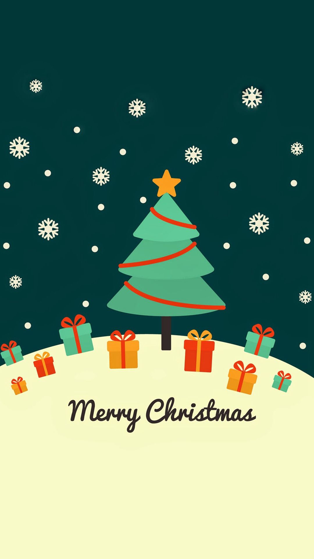 Albero di Natale con regali, 1080x1920 Full HD Verticale, iPhone