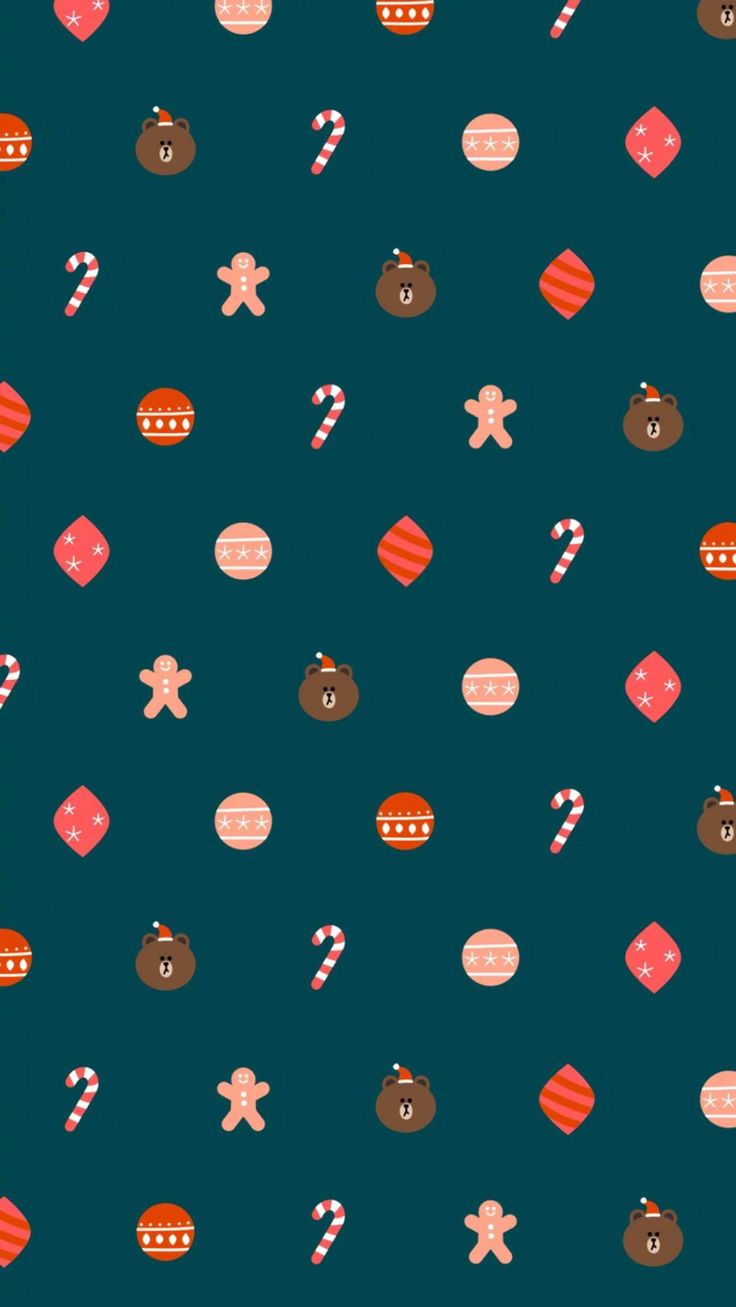 Pattern natalizio biscotti e decorazioni, 736x1307 Verticale, Mobile