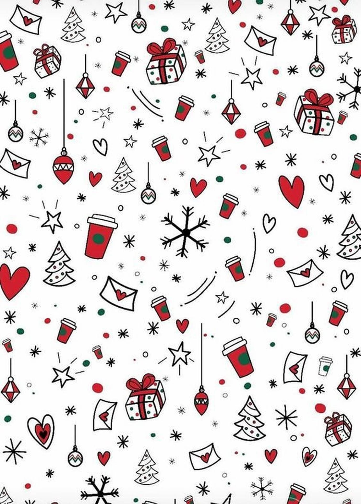 Pattern natalizio rosso e bianco, 1378x1920 Full HD Verticale, Google Pixel