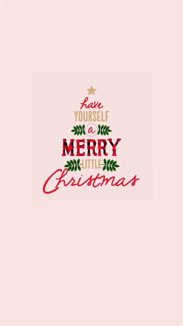 Scritta Merry Christmas rosa, 750x1332 Full HD Verticale, iPhone