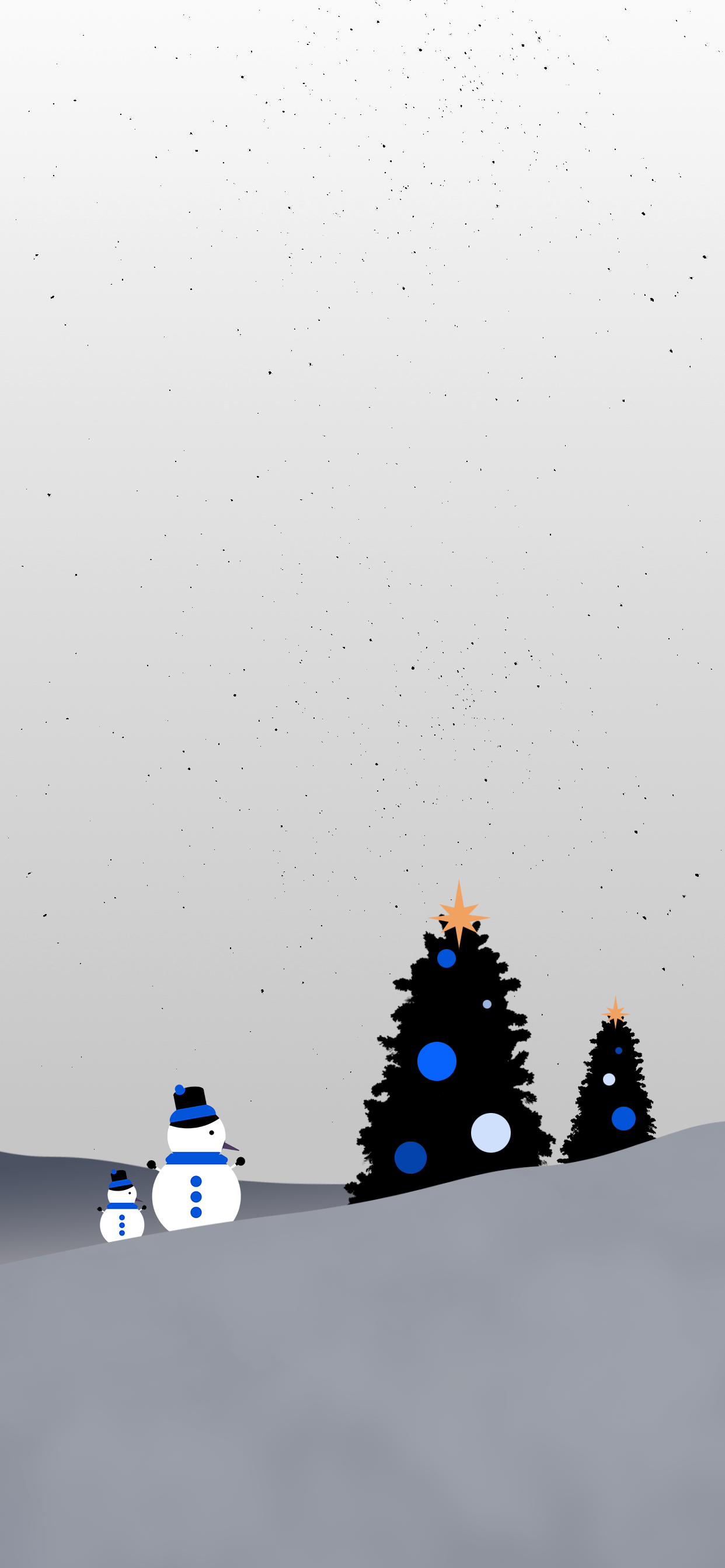 Pupazzo di neve e alberi Natale, 1242x2688 Verticale, iPhone Pro Max