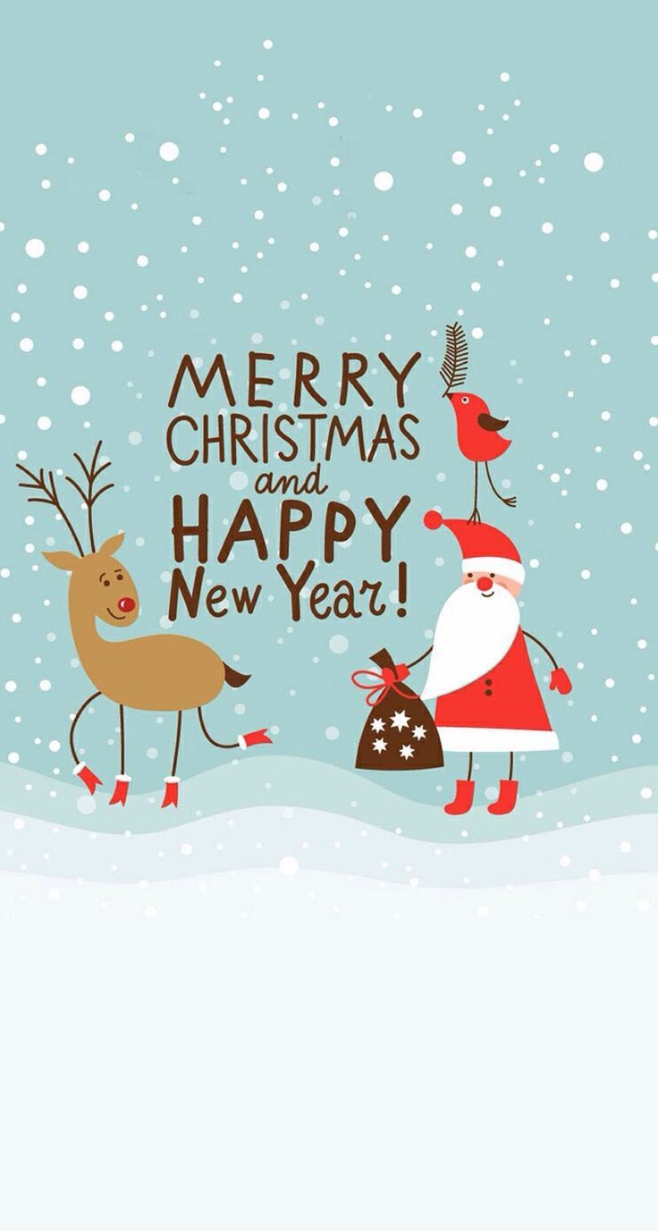 Renna e Babbo Natale carini, 736x1377 Full HD Verticale, iPhone