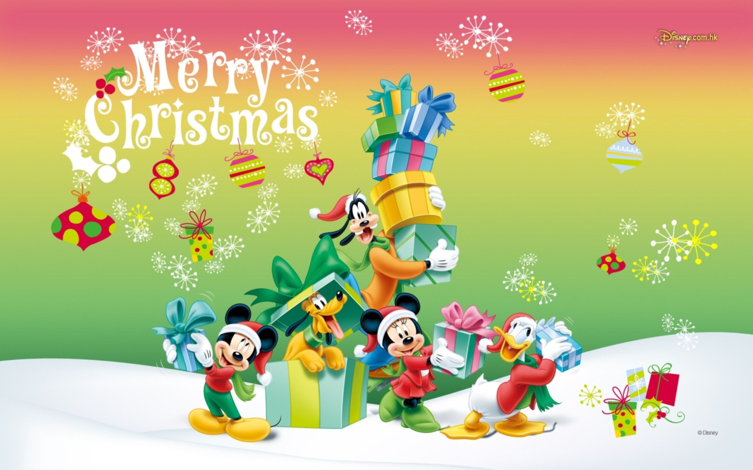 Mickey Mouse Natale Disney, classici d'animazione, 2560x1600 2K+, Laptop