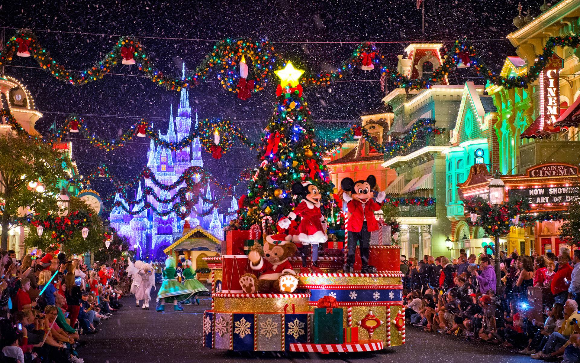 Parata natalizia Disney World, classici d'animazione, 1920x1200 Full HD+, Desktop