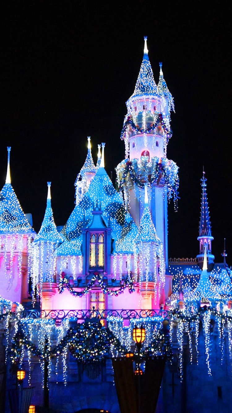 Disneyland a Natale, luci colorate, 1920x1080 Full HD 1080p, PC