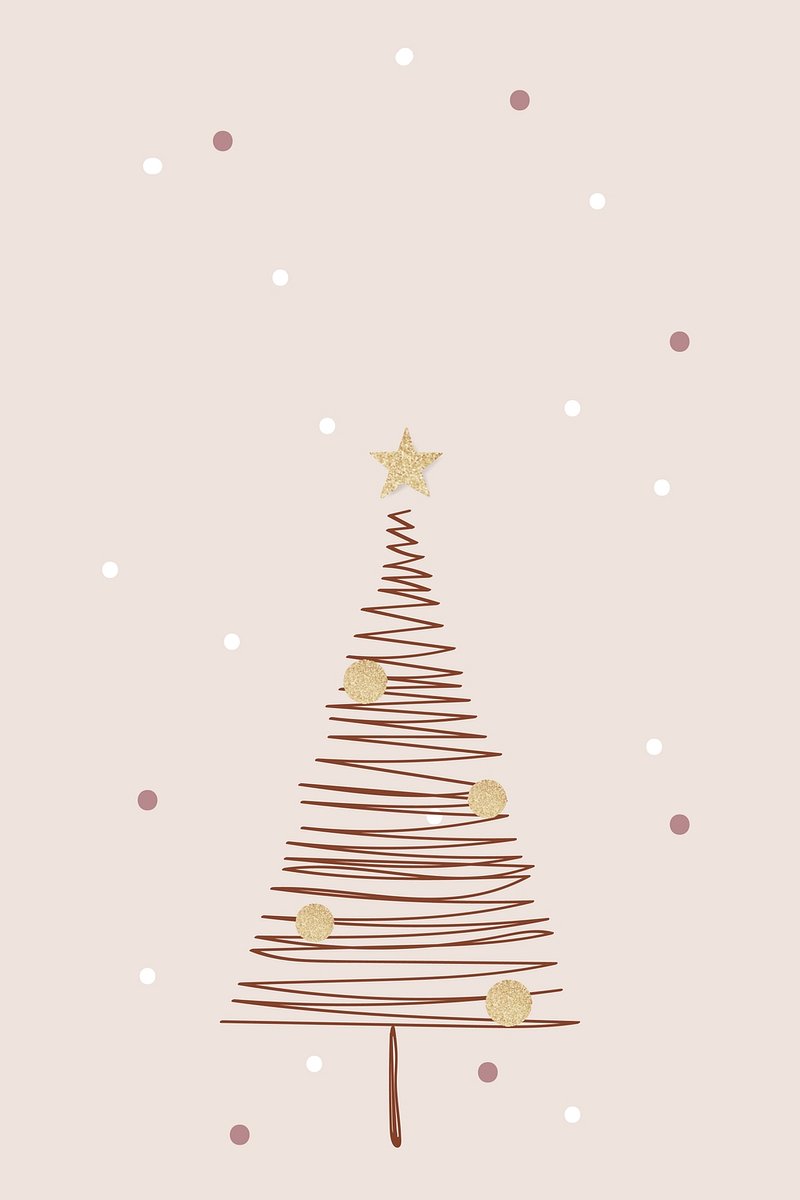 Albero natalizio minimalista rosa, 800x1200 Full HD Verticale, Smartphone