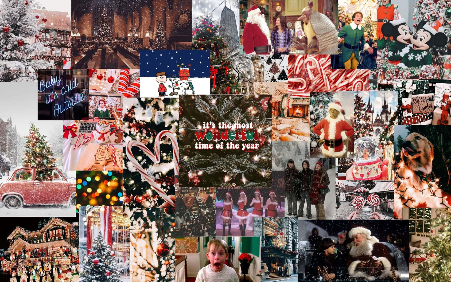 Collage natalizio aesthetic vintage, 1920x1200 Full HD+ WUXGA, Desktop