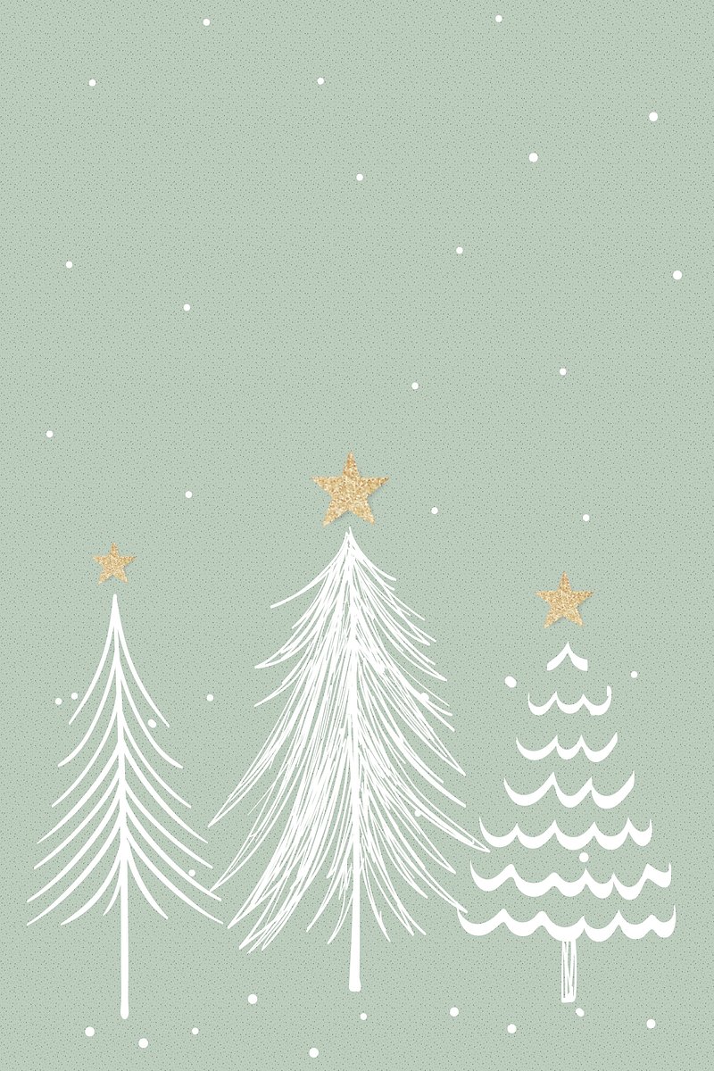 Alberi di Natale minimalisti verde salvia, 800x1200 Verticale, Telefono