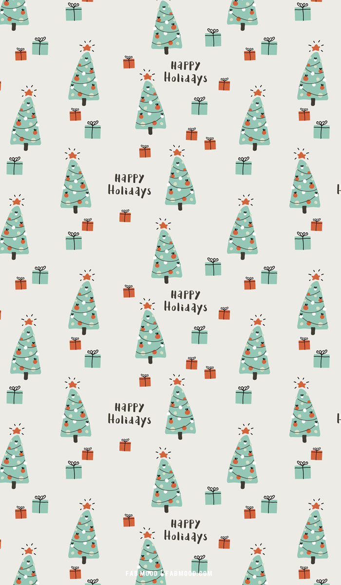 Alberi di Natale menta pattern, 700x1200 Verticale, Telefono